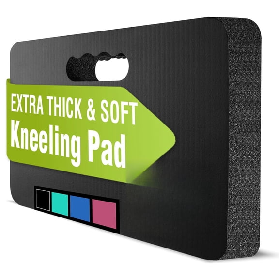 Extra Thick Kneeling Pad, Soft Foam Cushioning for Knee, Large Foam Kneeler Mat for Gardening, Bathing Baby, Workout Supplies, 17.5 x 11 x 1.5 in, Black