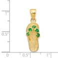 thumbnail image 2 of Beautiful 14k 3D May/CZ Birthstone Flip Flop Pendant, 2 of 2