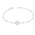 thumbnail image 1 of Pulsera  Xtellar Ajustable Nudo de Bruja con Bolitas Diamantadas en Plata 925 Color Blanco, 1 of 3