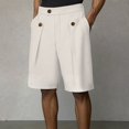 thumbnail image 2 of Uwinwear Men's Baggy Wide Leg Casual Shorts Pleated Dress Business Elastic Waist Summer Lightweight Shorts with Pockets, 2 of 6