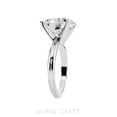 thumbnail image 4 of Bling Craft Solitaire Moissanite Engagement Ring for Women 14K White Gold Plated 6CT 11.7MM Round Cut D Color VVS1 Clarity 925 Sterling Silver Wedding Promise Rings Size 10, 4 of 7
