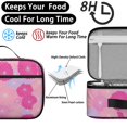 thumbnail image 4 of Geometric Flower and Dahlia Pink Insulated Lunch Bag Teens,Bento School Lunch Bag for Teens for Work,Picnic or Travel 10.6x7.7x4.3 Inches,12 Can Capacity, 4 of 6