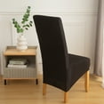 thumbnail image 4 of Skksst Spandex Dining Chair Slipcover Home Banquet Extra Large Seat Protector Cover, Black, 4 of 7