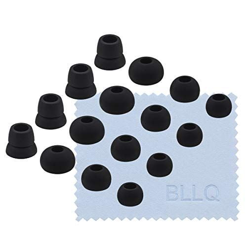 BLLQ Black Replacement Earbuds Tips with Storage Box for Beats Powerbeats3 Headphones -Eartips 16PCS 8 Pairs with 4 Size Options for Powerbeats Black pbb16