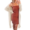 thumbnail image 3 of Womens Solid Color Long Sleeve Open Front Knit Sheer Cardigans Lightweight Kimono Long Sweater, 3 of 4