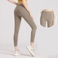 thumbnail image 5 of Karoyedx Women Leggings High Waisted Leggings for Women Yoga Leggings with Pockets for Women Soft High Waisted Tummy Control Workout Pants Khaki Size,S, 5 of 5