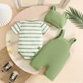 thumbnail image 5 of Kogui Boy Baby Outfit Sets Newborn Outfit Baby Boy 2Pcs Summer Clothes Infant Short Sleeve Letter Romper and Waffle Shorts Sets 0 3 6 9 12 18 24 Months (Green,12-18 Months), 5 of 7