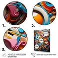 thumbnail image 3 of Designart "Vibrant Rhapsody Opt Art painting I" Abstract Wall Art Living Room, 3 of 5