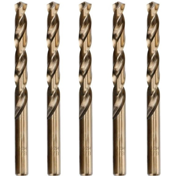 Hymnorq 13/32" Cobalt Steel Twist Drill Bits for Metal, Pack of 5PCS