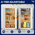 thumbnail image 4 of AUHUP 71" Metal Cabinet with 4 Adjustable Shelves, Garage Storage Cabinets with Locking Doors,Tool Storage Cabinet for Home Office,Warehouse,Workshop(White), 4 of 9