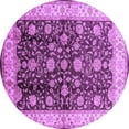 thumbnail image 1 of Ahgly Company Indoor Round Oriental Purple Traditional Area Rugs, 8' Round, 1 of 4