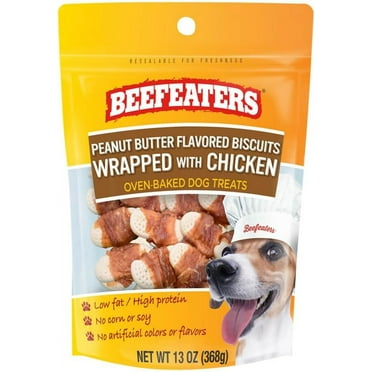 Beefeaters Peanut Butter Biscuits Wrapped with Chicken Dog Treat, 13oz
