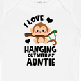 thumbnail image 4 of Inktastic Monkey I Love Hanging out with My Auntie Boys or Girls Baby Bodysuit, 4 of 5