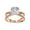 Rose Gold, variant on AFFY Solitaire Engagement Rings for Women Center 8mm Cushion and Round Lab Created Moissanite Split Shank Hidden Halo Wedding Anniversary Ring in 14K Rose Gold Plated 925 Sterling Silver Size-7