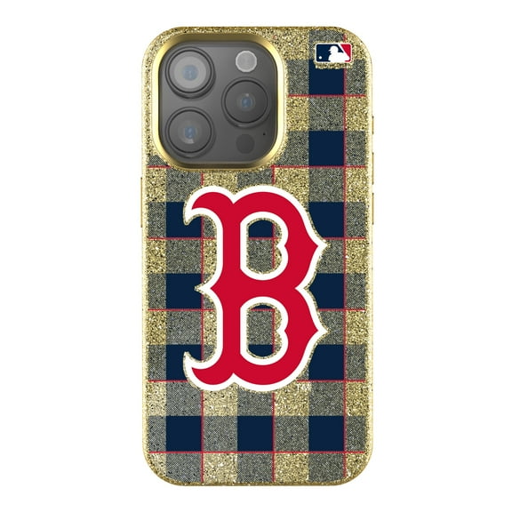 Keyscaper Boston Red Sox Plaid Bling iPhone Case