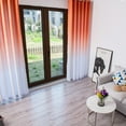 thumbnail image 5 of 1 Panel Set Linen Sheer Curtains 96 Inches Long for Sliding Glass Door Window Treatments Drapes Living Room,Off White Ivory Cream,8 FT 52x96 Length, Orange, 5 of 9