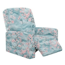 Kuiaobaty Marble Cherry Blossom Reclining Sofa Slipcover Breathable Recliner Chair Cover Large with Side Pocket Stretch Reclining Slipcover Elastic Recliner Couch Cover for Pets Kids