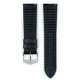 thumbnail image 3 of Hirsch George Embossed Leather Watch Strap - Black - L - 24mm - Silver Buckle, 3 of 3