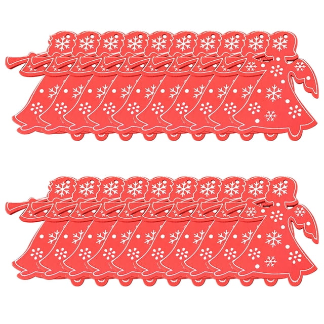 Billuyoard Paquete de 100 adornos colgantes Material de primera Colgante de Artesanía Diseño único Decoración navideña Rodajas de Kits de decoración para fiestas rojo blanco Hirsch Billuyoard HA059725-02B