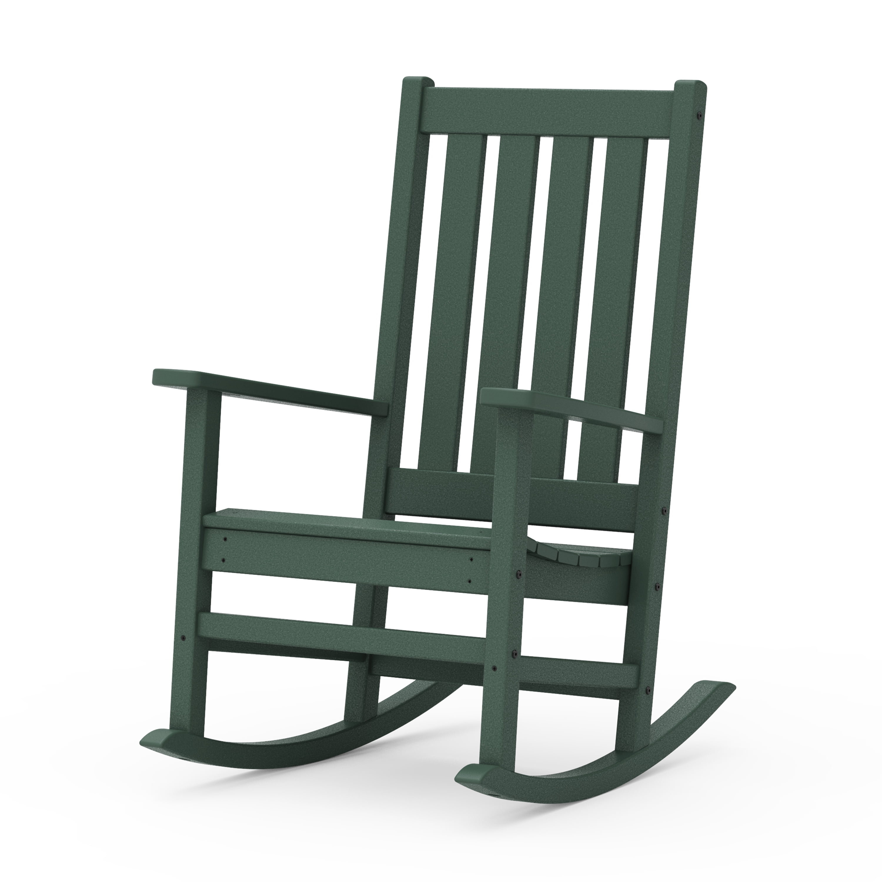 Better Homes & Gardens by POLYWOOD Southlake Outdoor Rocking Chair, All-Weather HDPE, Patio Seat, Green
