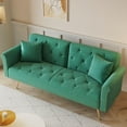 thumbnail image 2 of PAPROOS Green Sofa Sleeper Couch, Loveseat Sofa with Pillows, Comfy Upholstered Deep Seat Sofa for Bedroom,Living Room,Apartment,Office,Dorm, 2 of 6