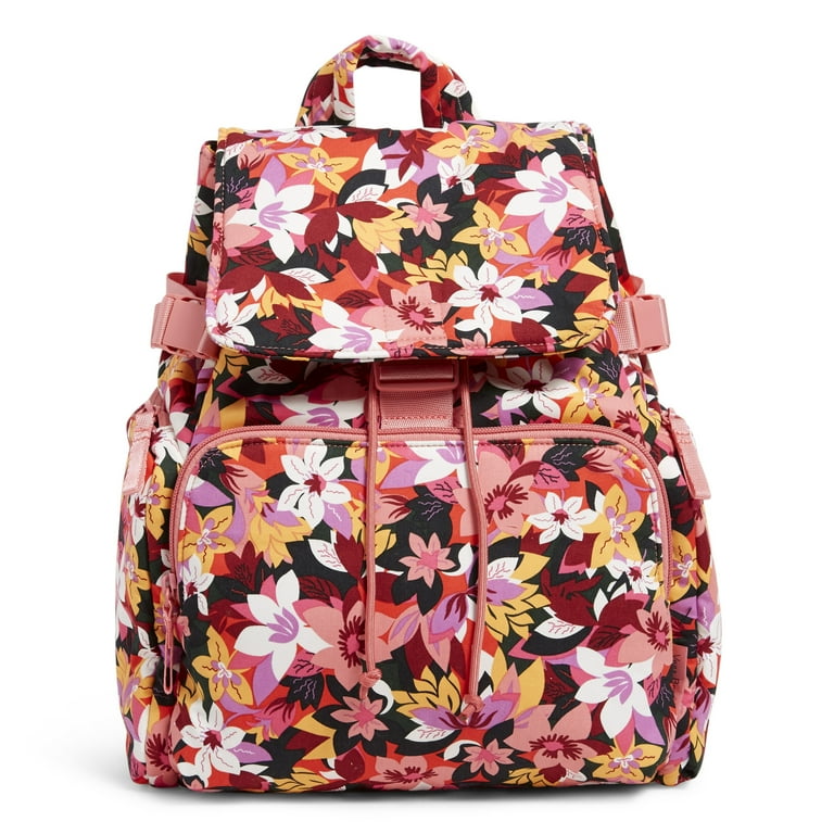 Vera bradley pink floral backpack top
