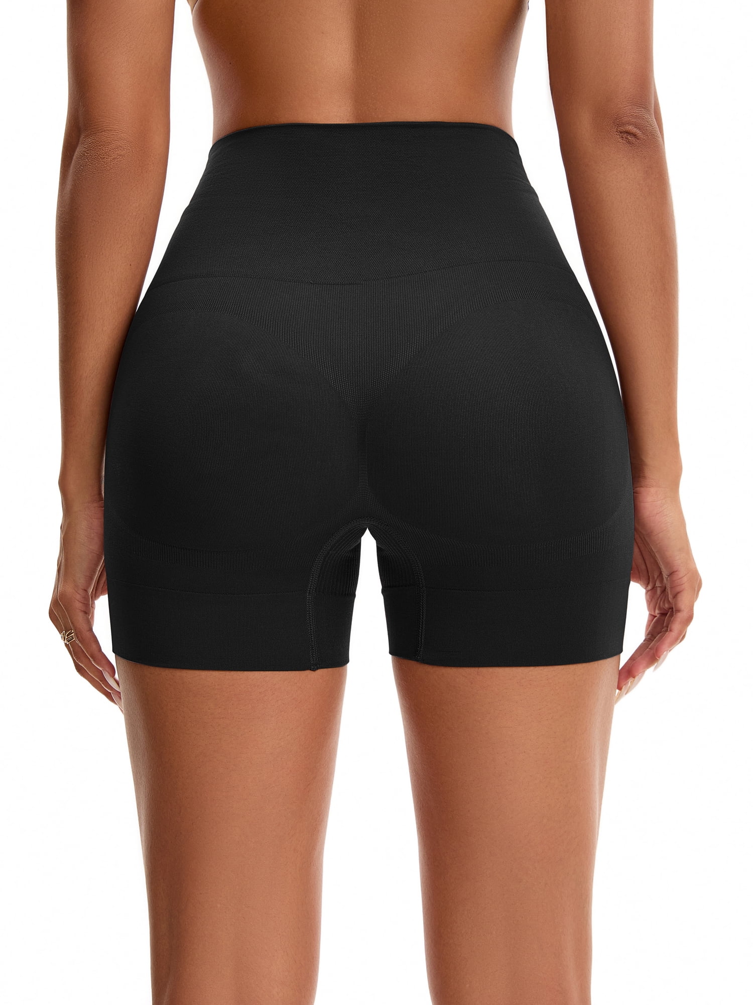 Unique Bargains High Waisted Seamless Control Panties XL Black