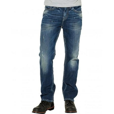 Silver Jeans - Silver Jeans Denim Mens Grayson Straight Cut Stitching ...