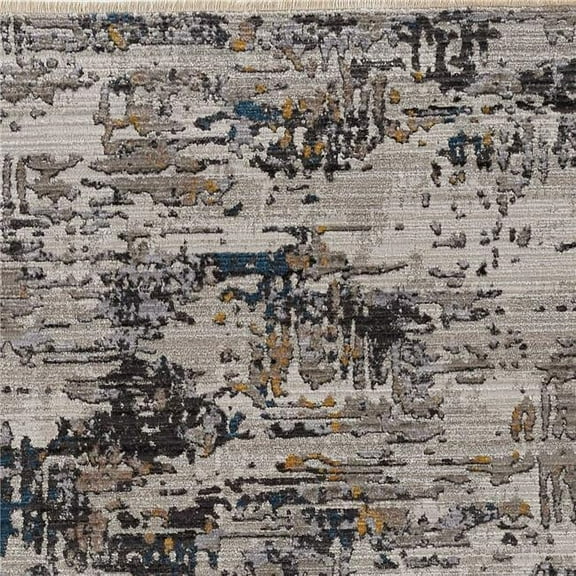 47 x 65 in. Grey Polyester Rug