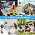 thumbnail image 5 of Belife X8-Lite Portable Fan, Cordless 7200mAh Battery Powered Rechargeable USB Fan, Desk Fan, Floor fan, Foldable Telescopic Fan for Home Bedroom Sleeping Office Camping Travel Sports, 7.7" (Black), 5 of 7
