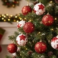 thumbnail image 2 of Shatterproof Christmas Ornaments, 12 Pack 6cm Sequin Foam Christmas Baubles Hanging Ornament Set, 2 of 5
