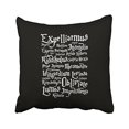 thumbnail image 1 of RYLABLUE White Words Magic Spells With Black Decorative Pillowcases With Hidden Zipper Decor Cushion Covers Two Sides 18x18 inches, 1 of 1
