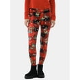 thumbnail image 5 of No Boundaries Velour Holiday Leggings, 1 or 2-Pack, Women's and Women's Plus, 5 of 7