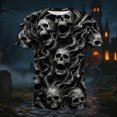 thumbnail image 2 of Y-Sunset Halloween T-Shirt for Men, Funny Skeleton Graphic Short Sleeve Crew Neck T-Shirt, Novelty Short Sleeve Crewneck Shirt, 2 of 4