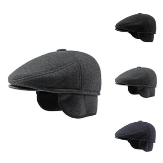 Men Beret Flat Cap Irish Newsboy Cowskin Genuine Leather  display picture 1