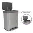 thumbnail image 4 of Bote De Basura De Acero Inoxidable Home Styles 50 L Plateado, 4 of 9