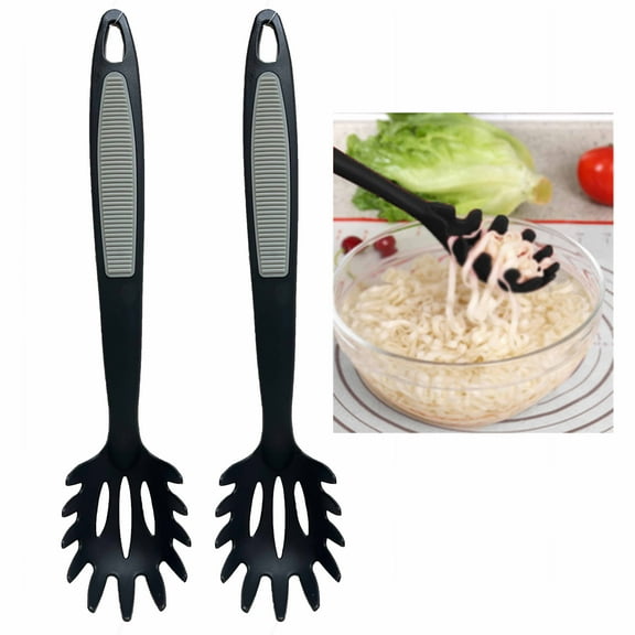 2 Nylon Spaghetti Server Pasta Serving Utensil Slotted Spoon Noodle Cooking Tool
