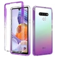 thumbnail image 3 of Mantto LG Stylo 6 Case, Front & Back 360 degree Full Body Protective Gradient Color Bumper Shockproof Slim Hybrid Back Soft Silicone Rubber TPU Bumper Clear Phone Case for LG Stylo 6 Case - Purple, 3 of 8
