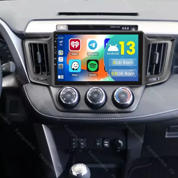 10" Android 13 Car Stereo Fit for Toyota RAV4 2013-2018, 4 64GB, Built-in Wireless CarPlay & Android Auto, GPS Navigation, AHD Backup Camera, SWC, WiFi/Bluetooth/FM RDS