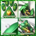 thumbnail image 4 of Green Theme St. Patrick's Day Banner Clover Pattern Welcome Display Paw Print Design Yellow Heart Backdrop for St. Patrick's Day Party Celebration Welcome Event, 4 of 9