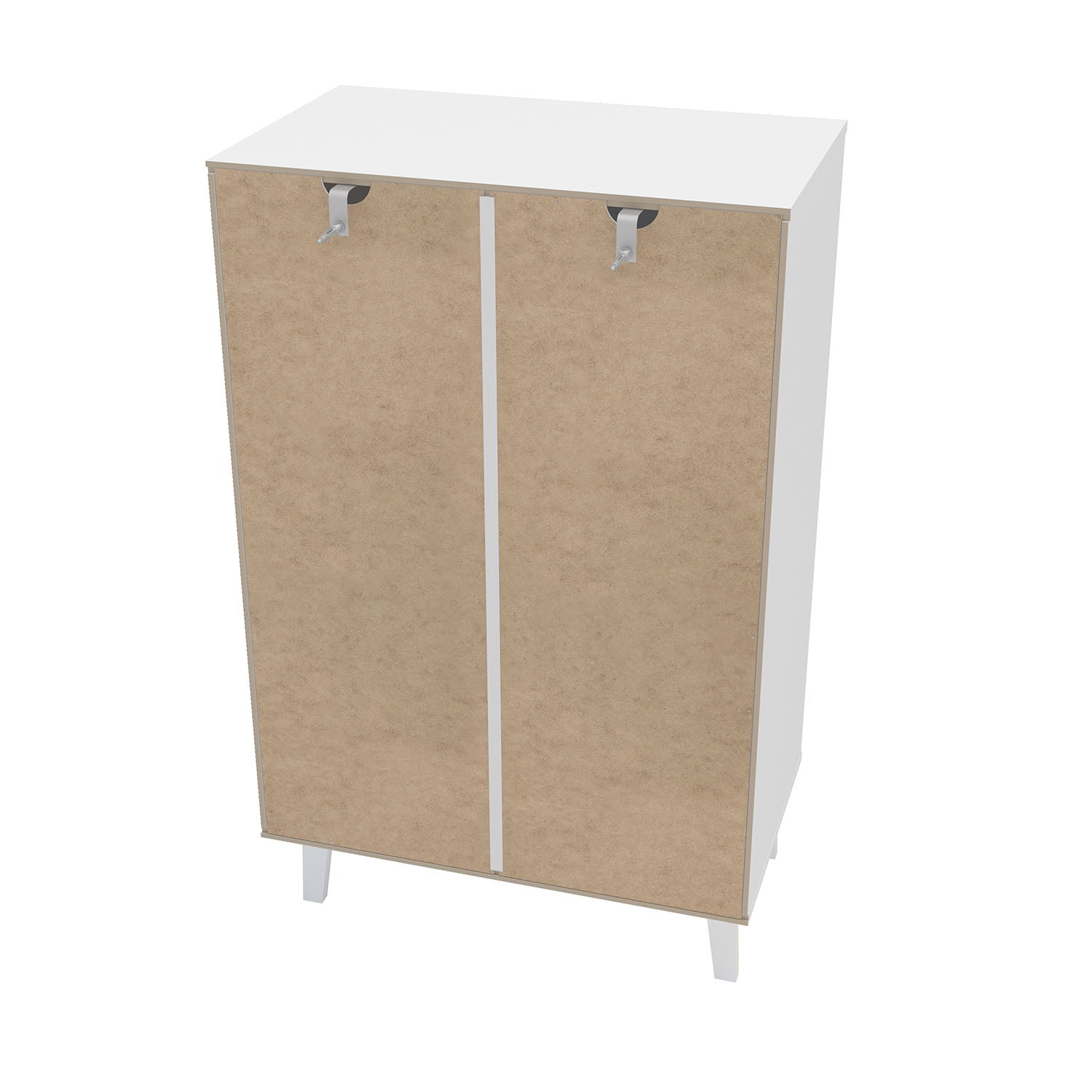 Polifurniture Victoria Modern 5 Drawer Wood Dresser, White