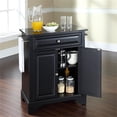 thumbnail image 6 of LAFAYETTE SOLID BLACK GRANITE TOP PORTABLE KITCHEN ISLAND IN BLACK FINISH, 6 of 7