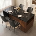 thumbnail image 2 of Hawsaiy 5-Piece Dining Table Set for 4, 63" Dining Room Table with 4 Upholstered Dining Chairs, Modern Kitchen Table Set with 2 Storage Drawers for Apartment, 2 of 9