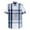 Blue, variant on Ketyyh-chn99 Mens T-Shirts Fall Clothes Mens Check Pocket Lapel Short Sleeve Shirt Dark Blue,2XL