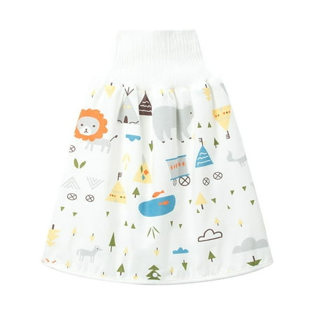 XXWXYD Waterproof Diaper Skirt for Baby Toddler Bed Wetting Training Diaper Shorts for Boys and Girls Night Time Baby Boys Girls Cartoon Waterproof Diaper Skirts Training Cloth 3 in 1 Diaper