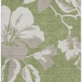 thumbnail image 4 of HomeRoots 668003 8 x 10 ft. Olive Green & Gray Floral Transitional Washable Machine Made Rectangle Area Rug with UV Protection, 4 of 9