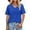 Blue, variant on ZZwxWA Womens Summer Tops Short Sleeve Shirts Trendy V Neck T Shirts for Women Casual Tops