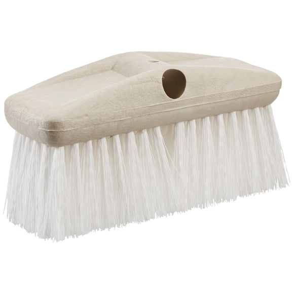 STAR BRITE Cepillo Rígido 8" - Limpieza de Cubierta de Barco - Compatible con Extend-A-Brush - Fibras STAR Prene Alta Densidad - (blanco) rígido (040010)