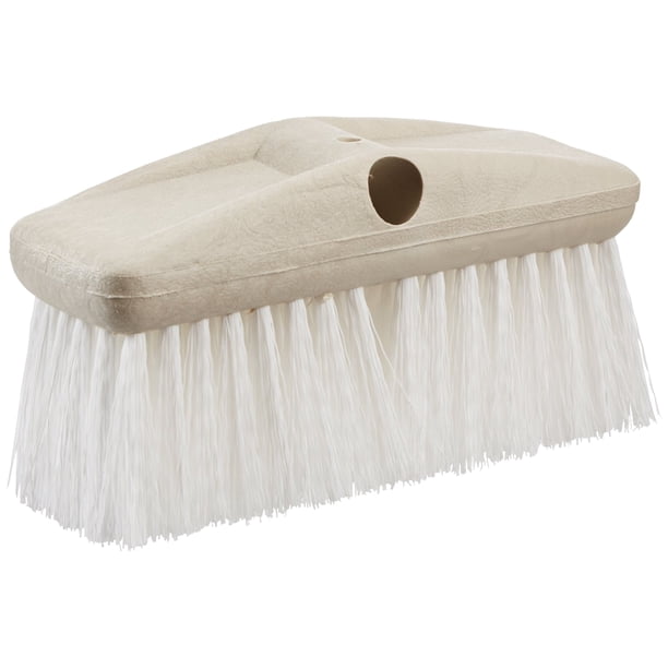 STAR BRITE Cepillo Rígido 8" - Limpieza de Cubierta de Barco - Compatible con Extend-A-Brush - Fibras STAR Prene Alta Densidad - (blanco) rígido (040010)