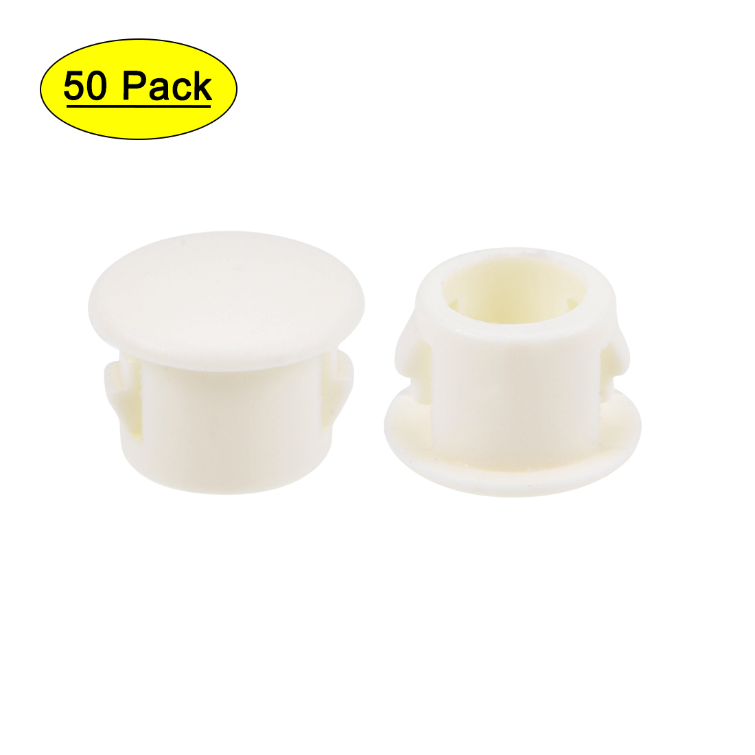 Hole Plugs Beige Beige Plastic 6mm(1/4inch) Snap in Locking Hole Tube